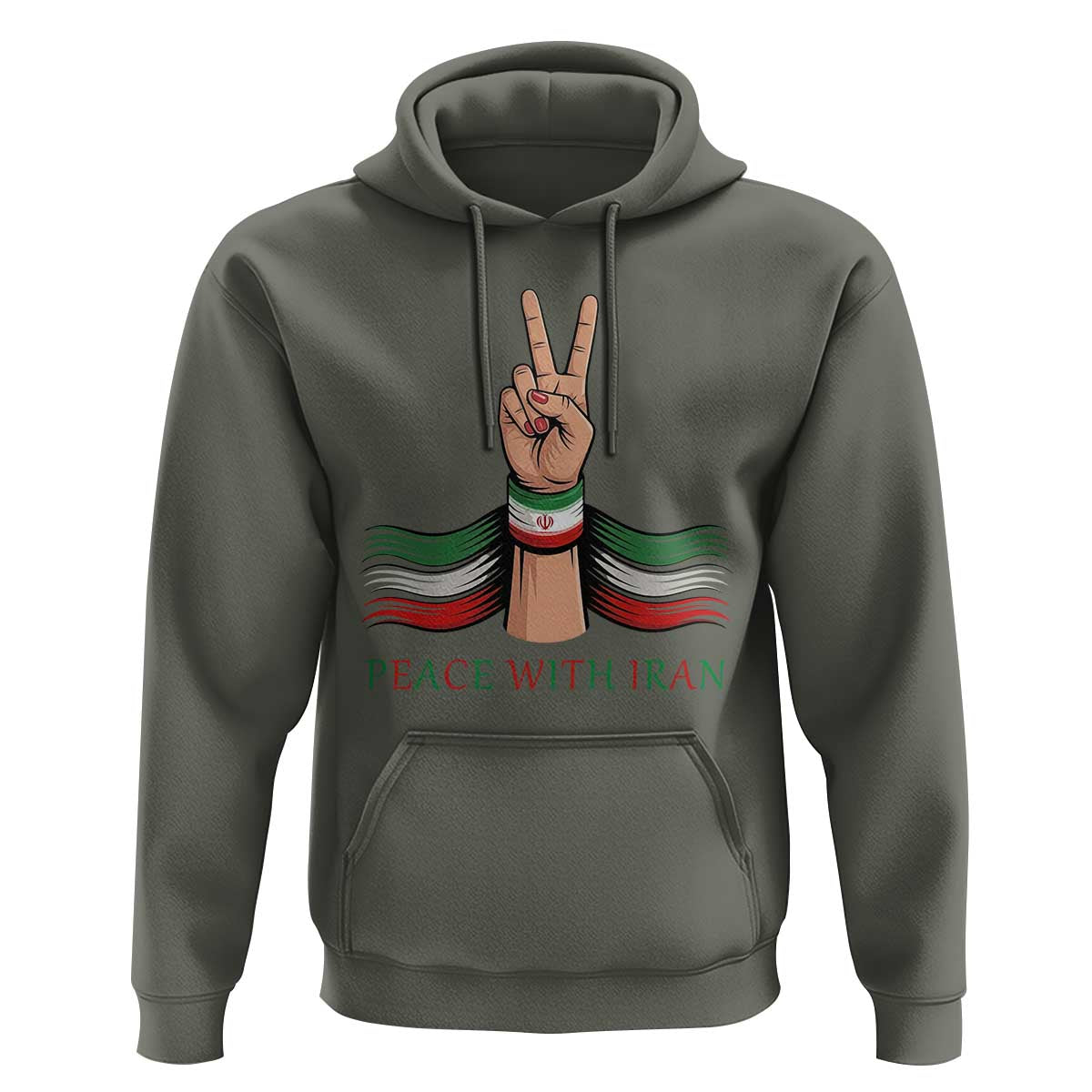 Peace With Iran Hoodie Support Iranian People For Peace