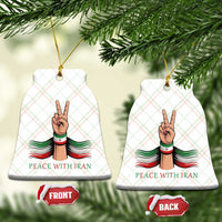 Peace With Iran Ceramic Ornament Support Iranian People For Peace