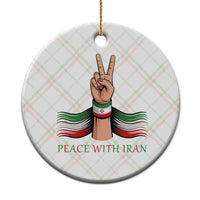 Peace With Iran Ceramic Ornament Support Iranian People For Peace