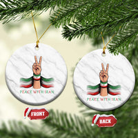 Peace With Iran Ceramic Ornament Support Iranian People For Peace
