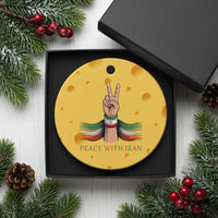 Peace With Iran Ceramic Ornament Support Iranian People For Peace