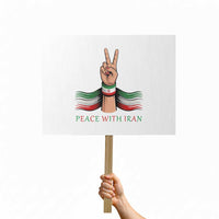 Peace With Iran Protest Sign Support Iranian People For Peace