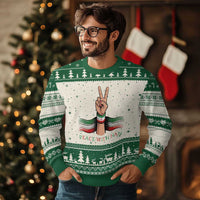 Peace With Iran Ugly Christmas Sweater Support Iranian People For Peace