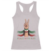 Peace With Iran Racerback Tank Top Support Iranian People For Peace