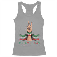 Peace With Iran Racerback Tank Top Support Iranian People For Peace