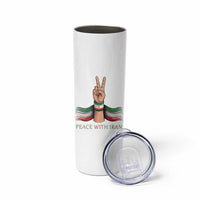 Peace With Iran Skinny Tumbler Support Iranian People For Peace