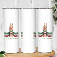 Peace With Iran Skinny Tumbler Support Iranian People For Peace
