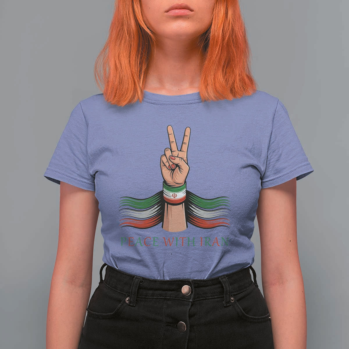 Peace With Iran T Shirt For Women Support Iranian People For Peace