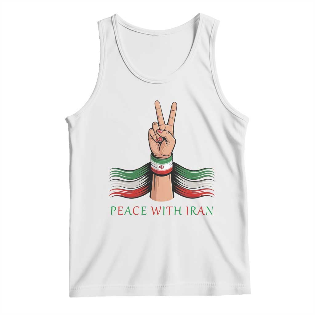 Peace With Iran Tank Top Support Iranian People For Peace