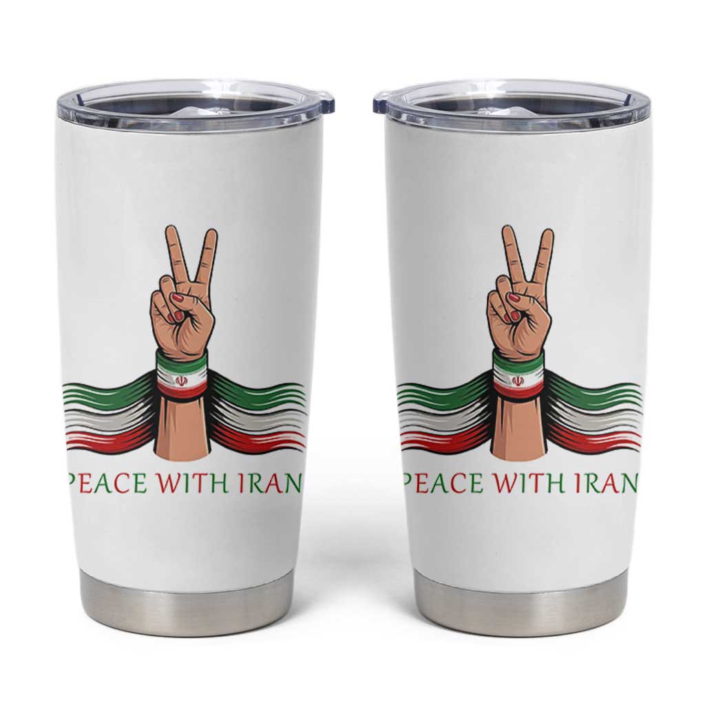 Peace With Iran Tumbler Cup Support Iranian People For Peace