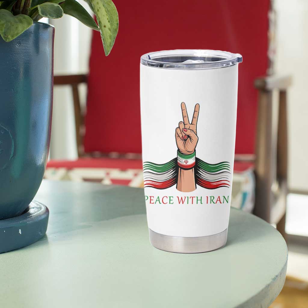 Peace With Iran Tumbler Cup Support Iranian People For Peace