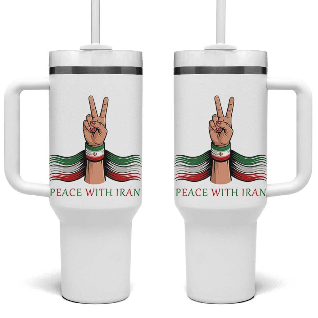Peace With Iran Tumbler With Handle Support Iranian People For Peace