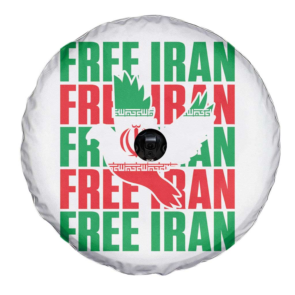 Freedom Dove Flag Spare Tire Cover Peaceful Iran Support