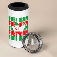 Freedom Dove Flag 4 in 1 Can Cooler Tumbler Peaceful Iran Support