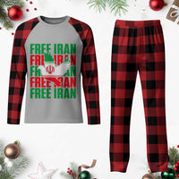 Freedom Dove Flag Plaid Pajama Set Peaceful Iran Support