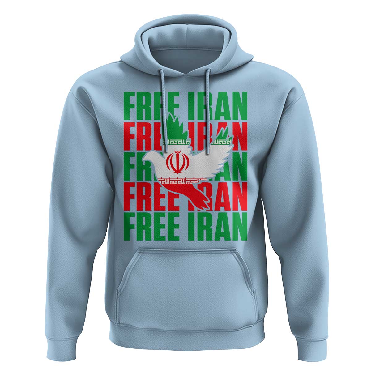 Freedom Dove Flag Hoodie Peaceful Iran Support