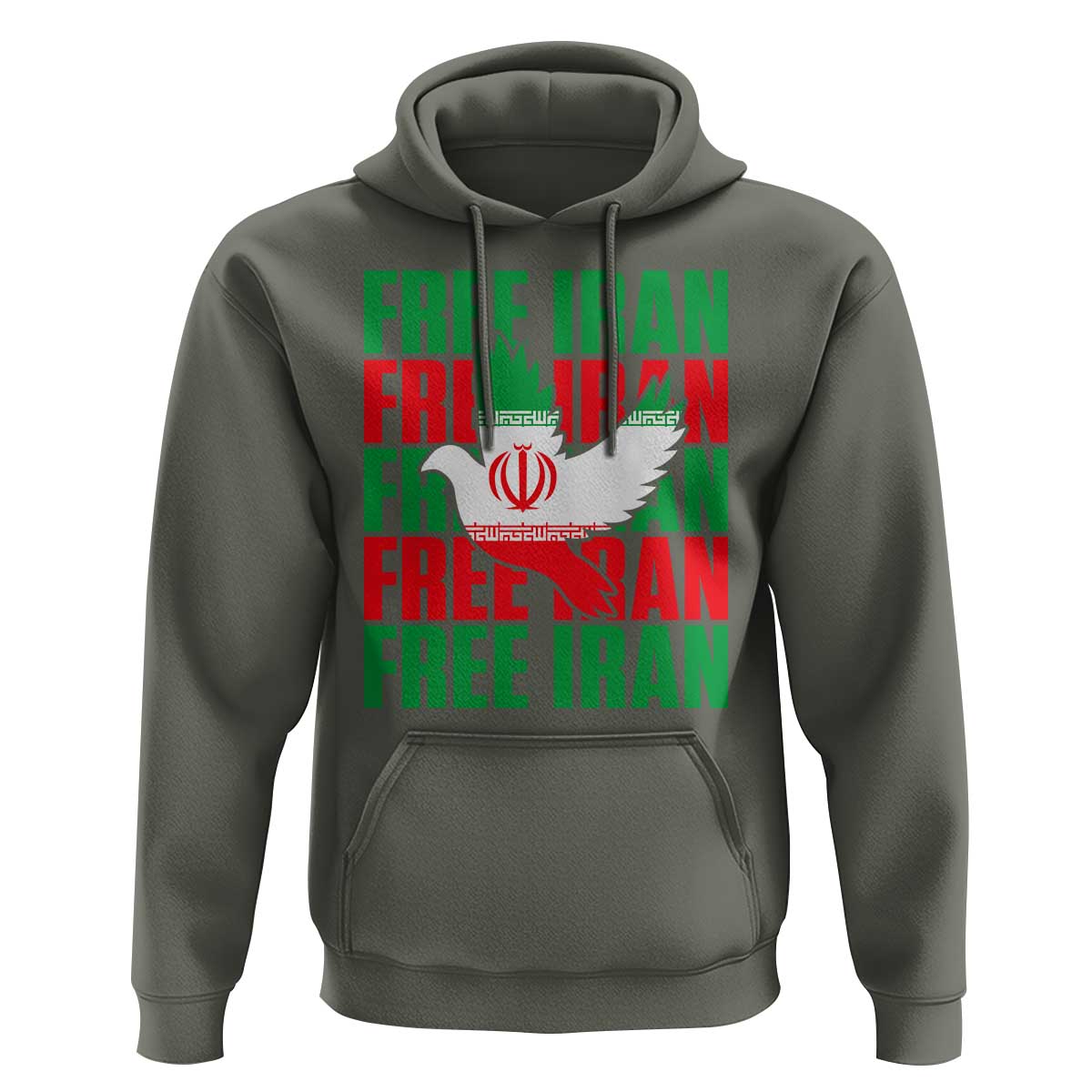 Freedom Dove Flag Hoodie Peaceful Iran Support