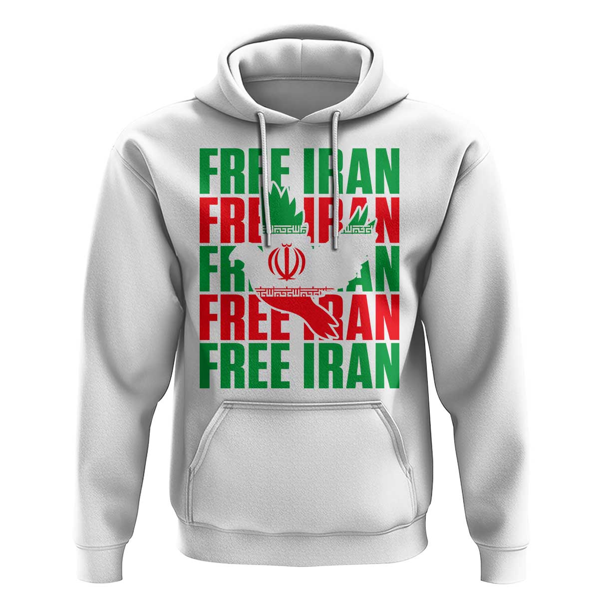 Freedom Dove Flag Hoodie Peaceful Iran Support