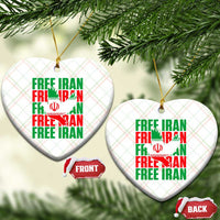 Freedom Dove Flag Ceramic Ornament Peaceful Iran Support