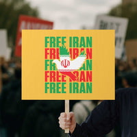 Freedom Dove Flag Protest Sign Peaceful Iran Support