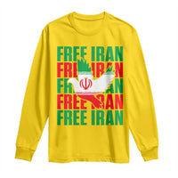 Freedom Dove Flag Long Sleeve Shirt Peaceful Iran Support