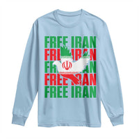 Freedom Dove Flag Long Sleeve Shirt Peaceful Iran Support