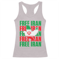 Freedom Dove Flag Racerback Tank Top Peaceful Iran Support