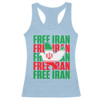 Freedom Dove Flag Racerback Tank Top Peaceful Iran Support