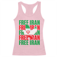 Freedom Dove Flag Racerback Tank Top Peaceful Iran Support
