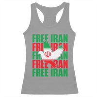 Freedom Dove Flag Racerback Tank Top Peaceful Iran Support
