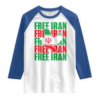 Freedom Dove Flag Raglan Shirt Peaceful Iran Support