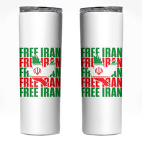 Freedom Dove Flag Skinny Tumbler Peaceful Iran Support