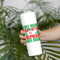 Freedom Dove Flag Skinny Tumbler Peaceful Iran Support