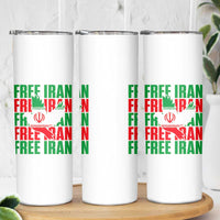 Freedom Dove Flag Skinny Tumbler Peaceful Iran Support