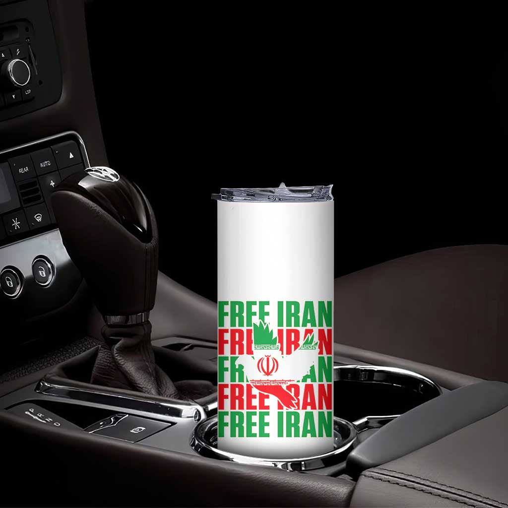 Freedom Dove Flag Skinny Tumbler Peaceful Iran Support