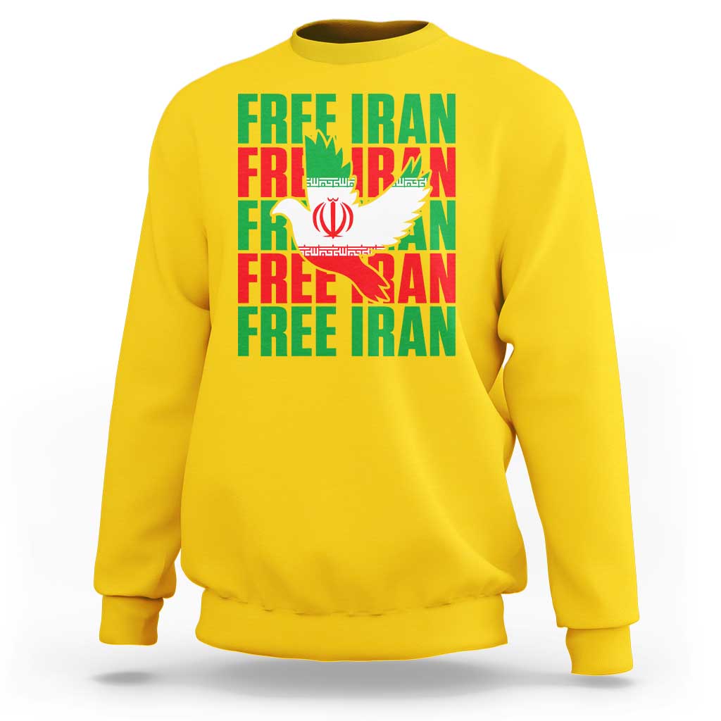 Freedom Dove Flag Sweatshirt Peaceful Iran Support