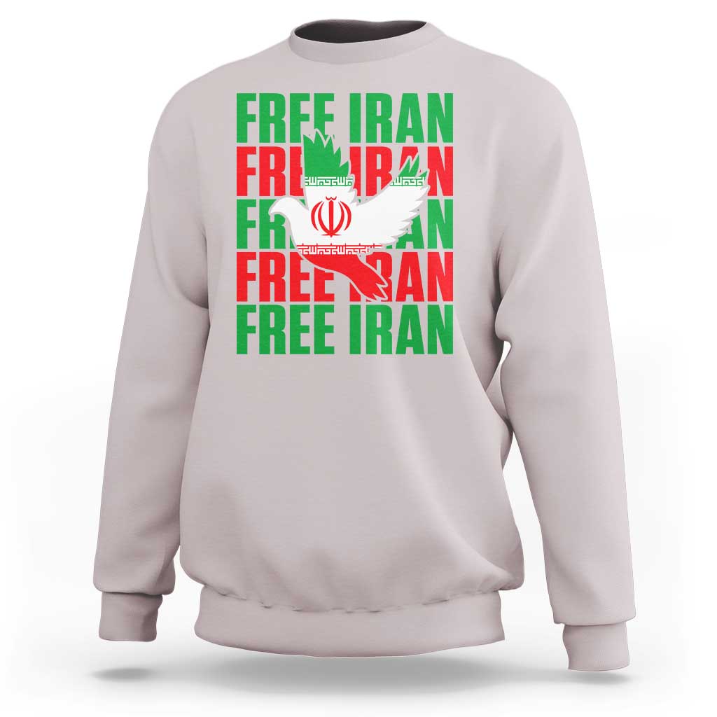 Freedom Dove Flag Sweatshirt Peaceful Iran Support