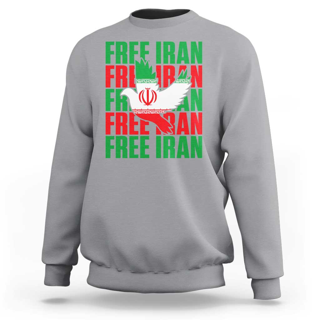 Freedom Dove Flag Sweatshirt Peaceful Iran Support