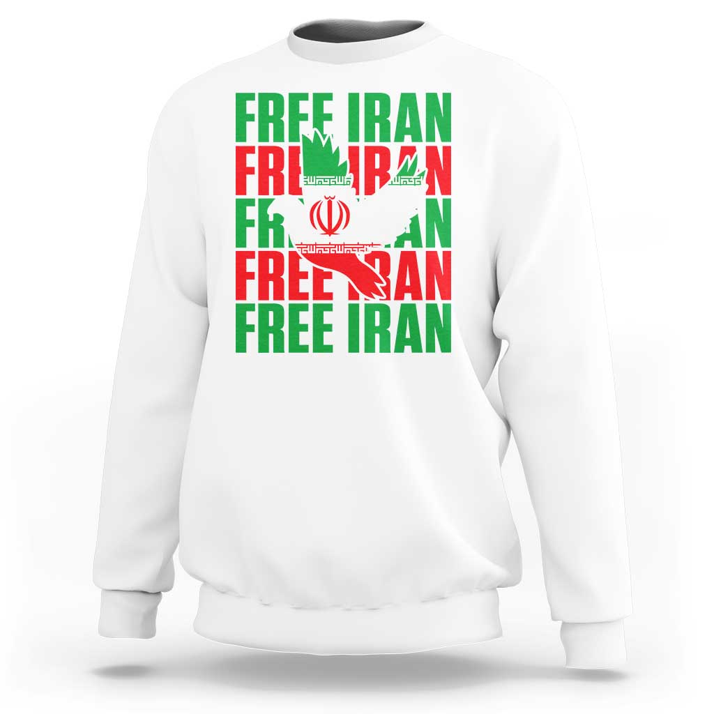 Freedom Dove Flag Sweatshirt Peaceful Iran Support
