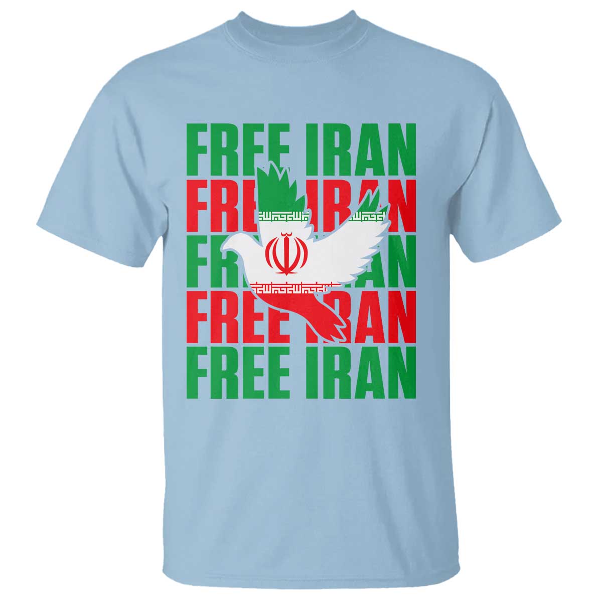 Freedom Dove Flag T Shirt Peaceful Iran Support
