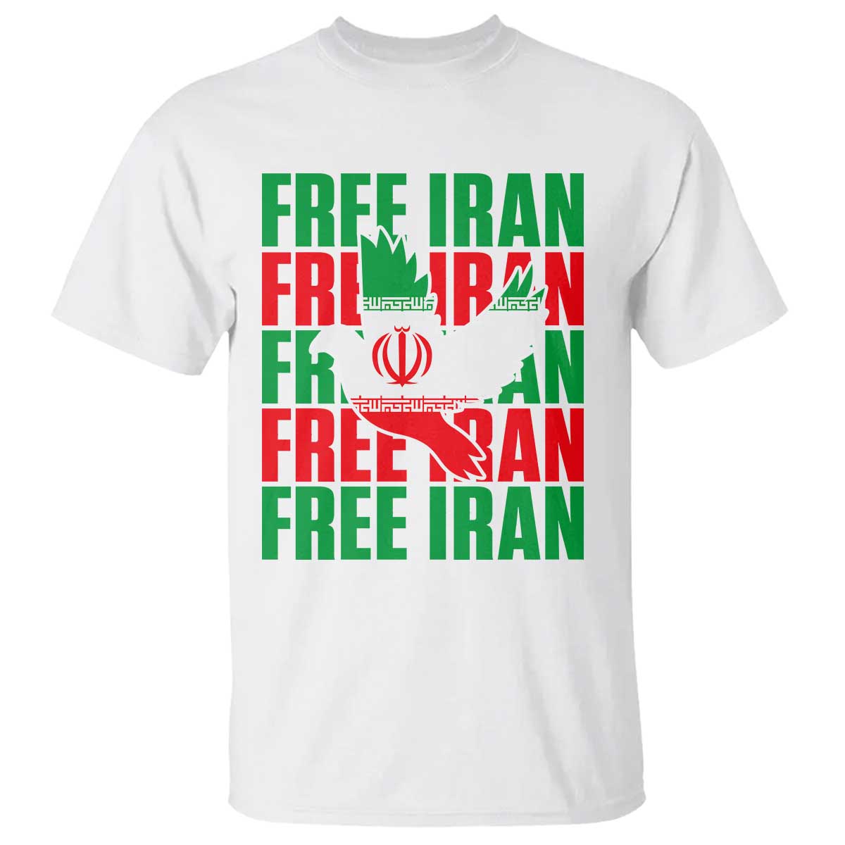 Freedom Dove Flag T Shirt Peaceful Iran Support