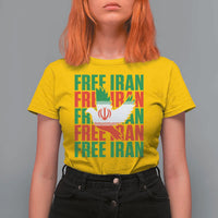 Freedom Dove Flag T Shirt For Women Peaceful Iran Support