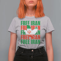 Freedom Dove Flag T Shirt For Women Peaceful Iran Support