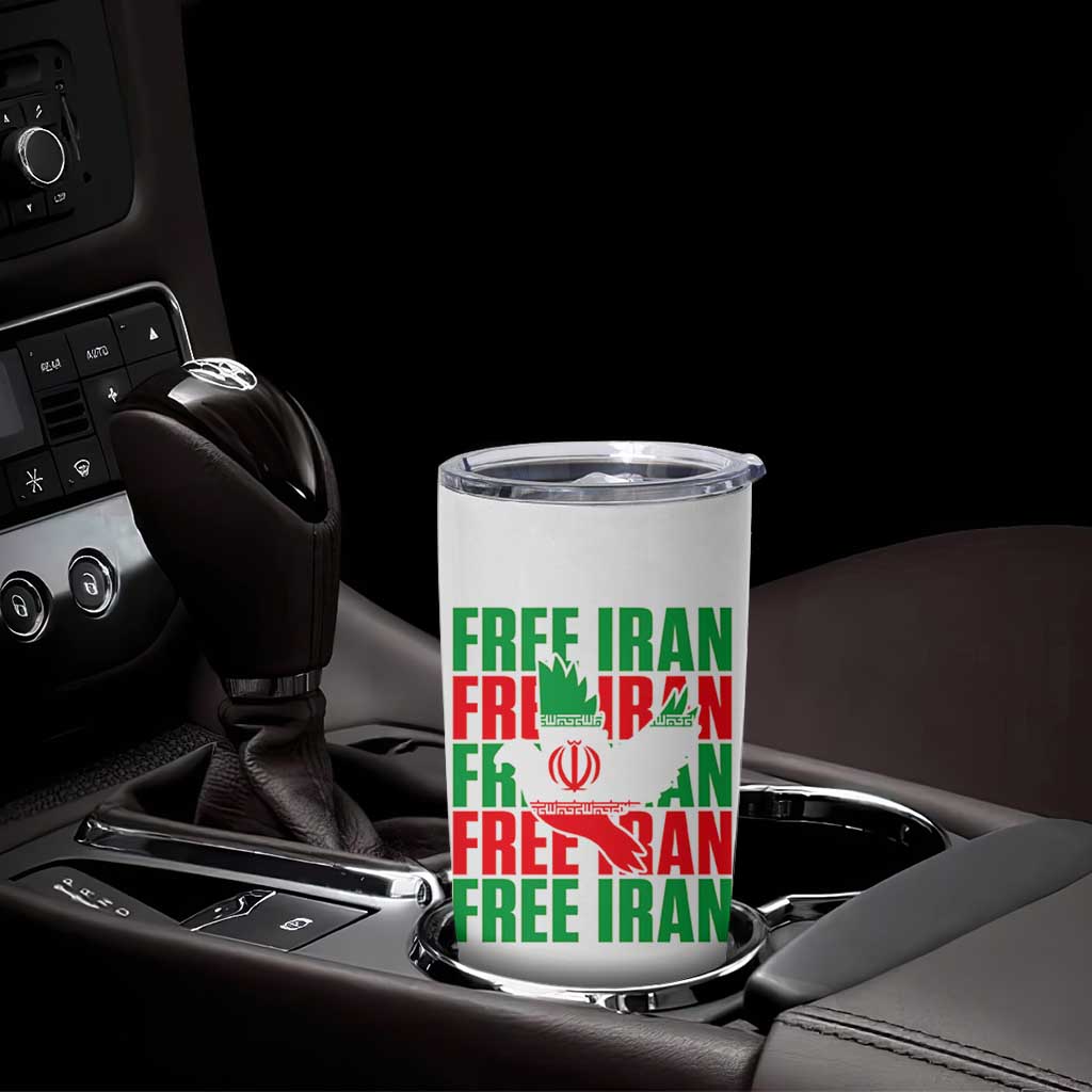 Freedom Dove Flag Tumbler Cup Peaceful Iran Support
