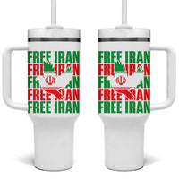 Freedom Dove Flag Tumbler With Handle Peaceful Iran Support