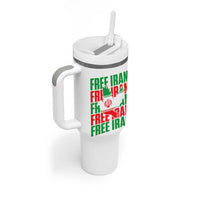 Freedom Dove Flag Tumbler With Handle Peaceful Iran Support