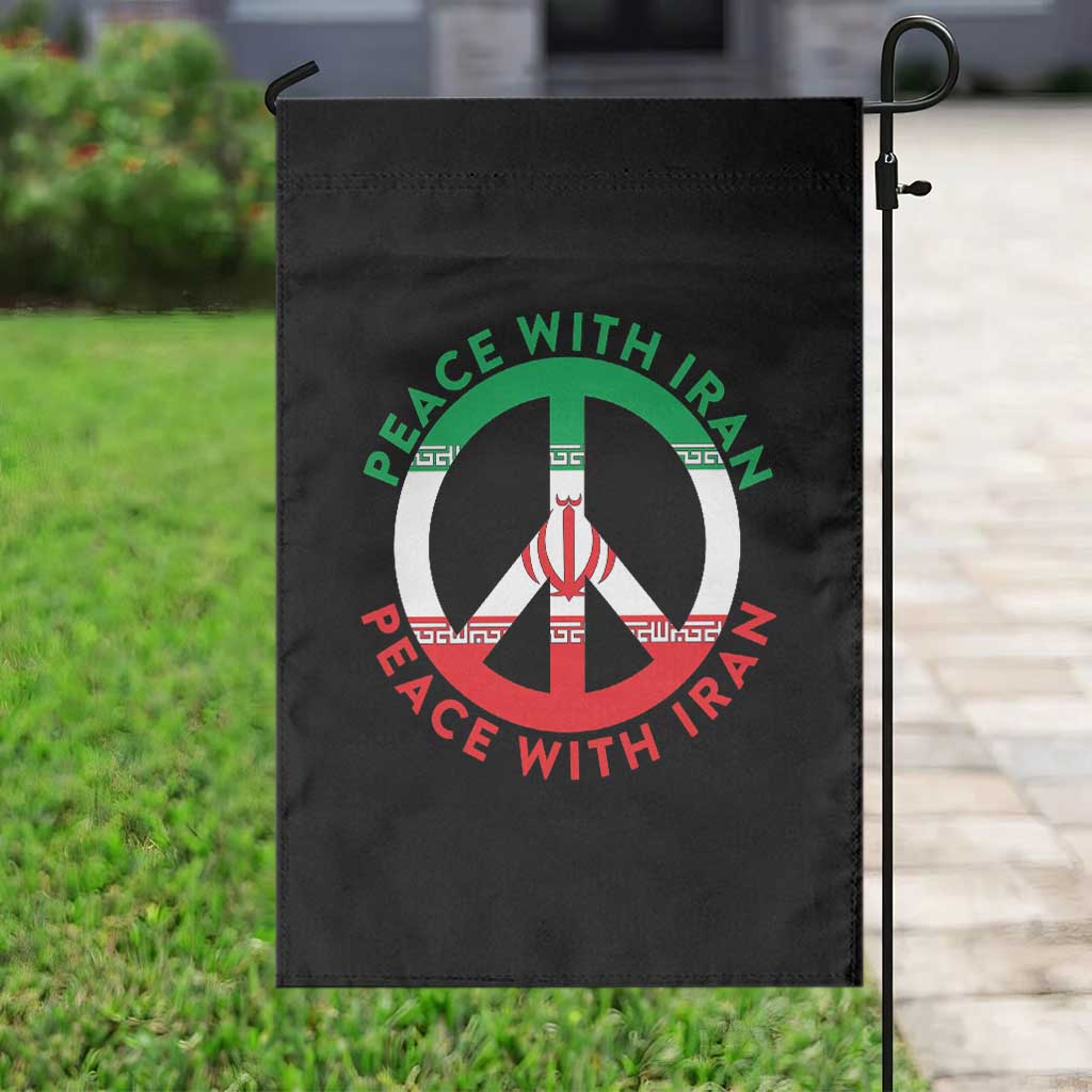 Peace With Iran Garden Flag Not War In Middle East
