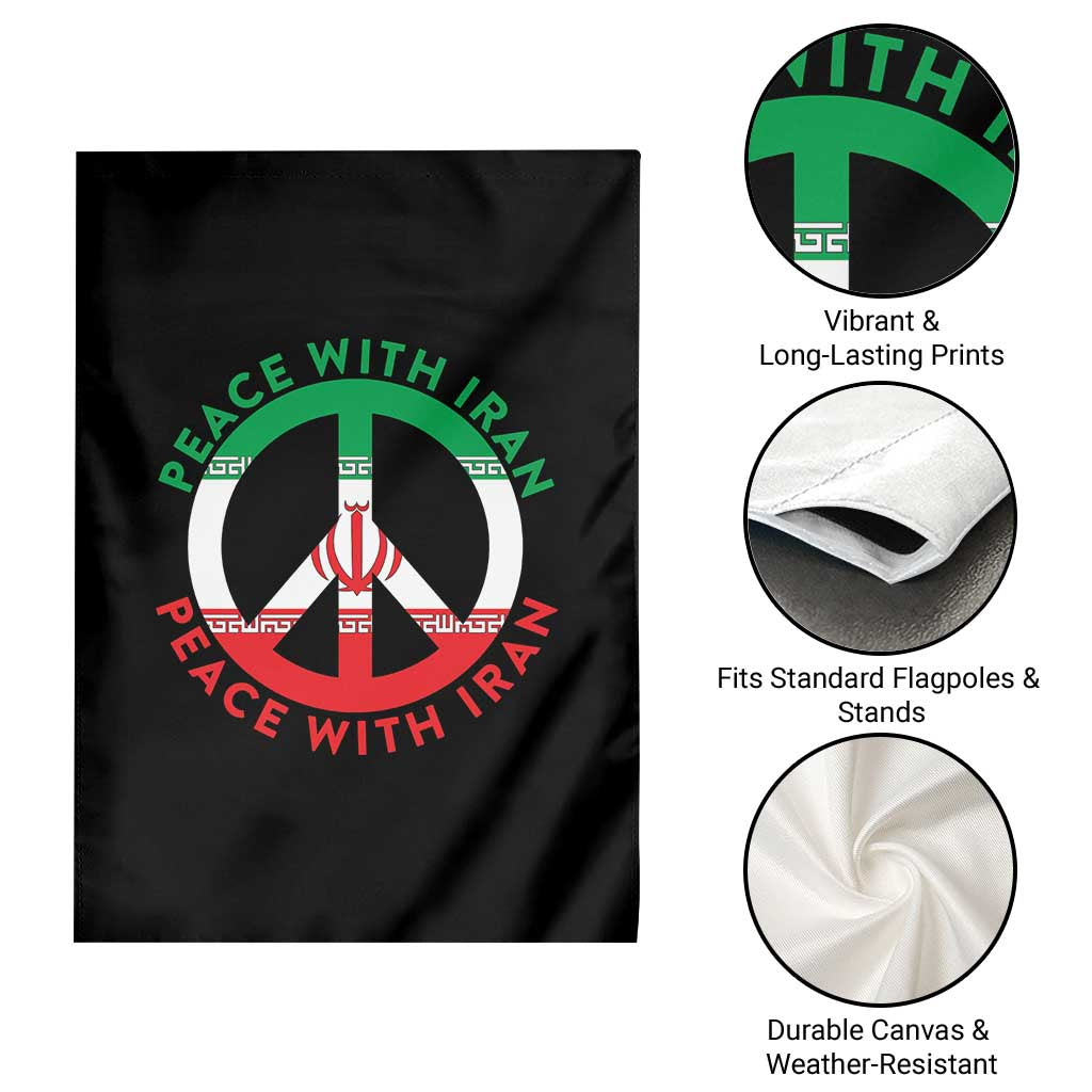 Peace With Iran Garden Flag Not War In Middle East