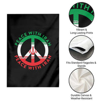 Peace With Iran Garden Flag Not War In Middle East