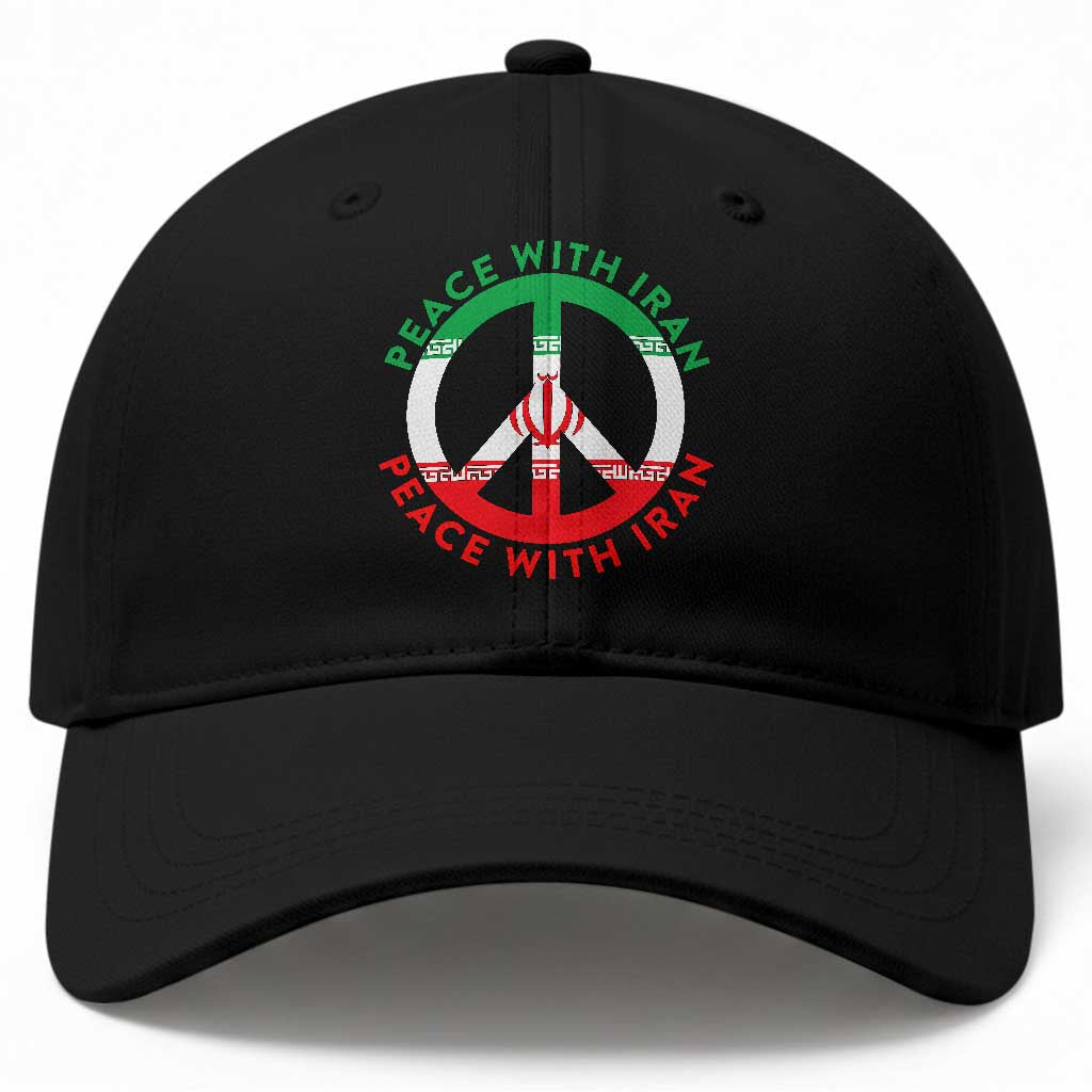 Peace With Iran Baseball Cap Not War In Middle East